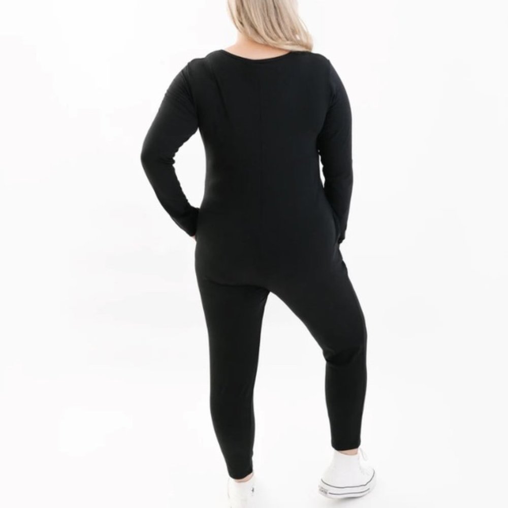 ❗️SOLD❗️Smash + Tess Black Long Sleeve Romper Size XS - Picture 2 of 8